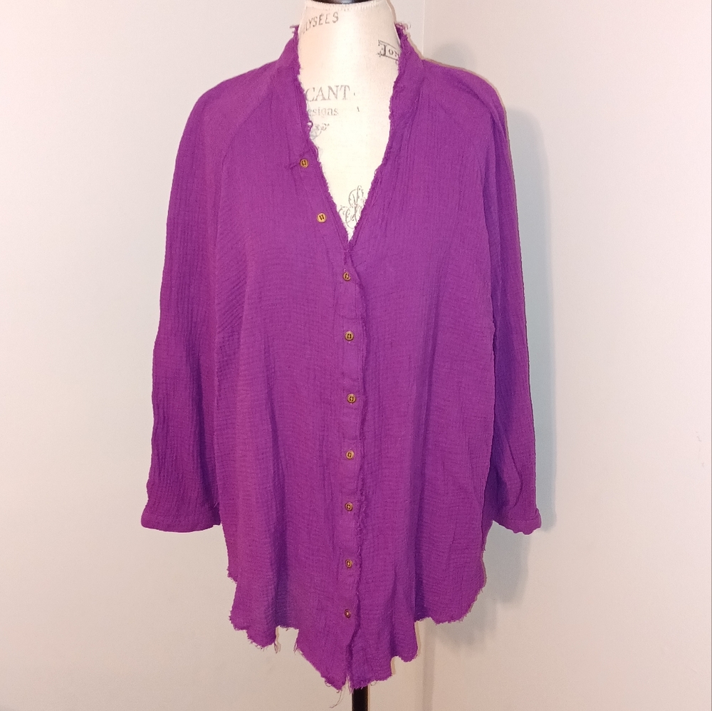 Crinkle Gauze blouse